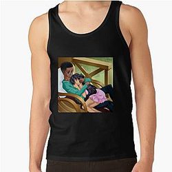 AFRO-ANIME illustration Interracial cupid   Tank Top