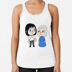Anime couples: Howl and Sophie Racerback Tank Top