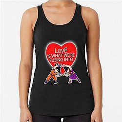 Love Fusion Super Saiyan Anime Manga Matching Shirt For Couples Racerback Tank Top