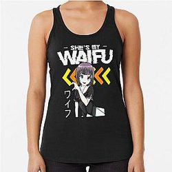 Shes My Waifu Hes My Senpai Anime Manga Couples Romantic Racerback Tank Top