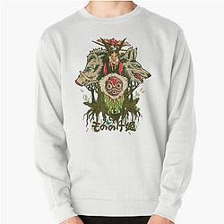 kawaii & Cute art girl forest protector -%[ghiblis]%- flying away anime film Pullover Sweatshirt