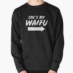 Mens Matching Couples Anime Boyfriend Shes My Waifu Shirt Pullover Sweatshirt