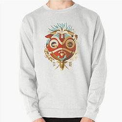 kawaii & Cute art girl mask -%[ghiblis]%- flying away anime film Pullover Sweatshirt