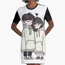 Cute Couples : a love story Graphic T-Shirt Dress