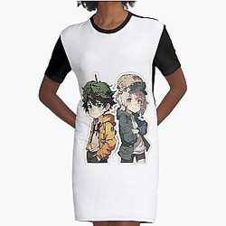 Cute couples Graphic T-Shirt Dress