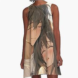 Romantic anime couples A-Line Dress