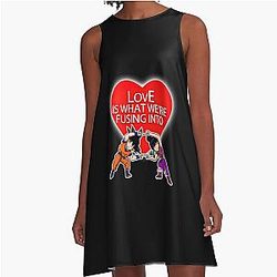 Love Fusion Super Saiyan Anime Manga Matching Shirt For Couples A-Line Dress