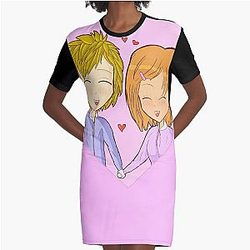 Anime couple  Graphic T-Shirt Dress