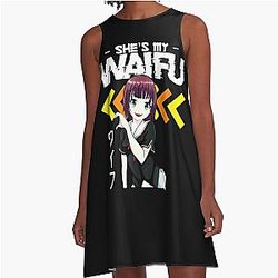 Shes My Waifu Hes My Senpai Anime Manga Couples Romantic A-Line Dress