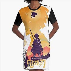 Anime -- Anime aesthetics -- Anime Boy Graphic T-Shirt Dress