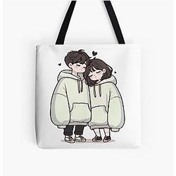 Cute Couples : a love story All Over Print Tote Bag