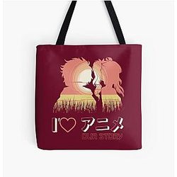 I love our Story Anime style Couple All Over Print Tote Bag
