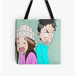 anime style drawing of couples All Over Print Tote Bag