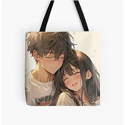 Romantic anime couples All Over Print Tote Bag