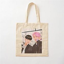 Ateez hyungline couples manga anime highschool boys sticker T-shirt posters fanart kpop Cotton Tote Bag