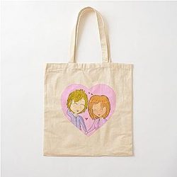 Anime couple  Cotton Tote Bag