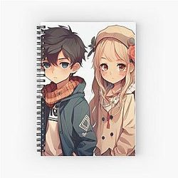 Anime Couple Spiral Notebook