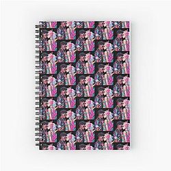 Anime Interracial Love Spiral Notebook