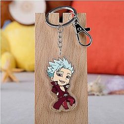 The Seven Deadly Sins Keychains Cartoon Figure Meliodas Elizabeth Hawk Ban Acrylic AT2302 Official Merch