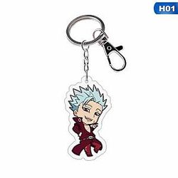 The Seven Deadly Sins Animated Animated Japanese Key Chain Acrylic Key Men Women AT2302 Official Merch