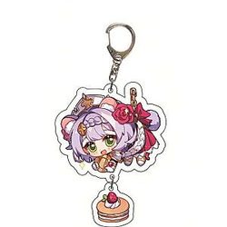 Genshin Impact Noelle Cosplay Acrylic Keychain G Shaped Buckle Accessories Bag Car Pendant Key Ring Game Fans Gift Official Merch