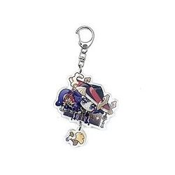 Cute Genshin Impact Kunikuzushi Scaramouche Cosplay Acrylic Keychain G Shaped Buckle Accessories Bag Car Pendant Key Ring Game Fans Gift Official Merch