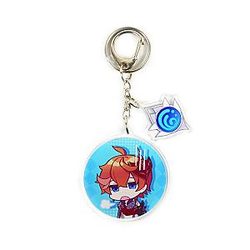 Anime Genshin Impact Tartaglia Acrylic Keychain Accessories Pendant Key Ring Game Fans Cute Cosplay Gift Official Merch
