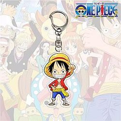 Animated Collection One Piece Luffy Zoro Sanji Cool Keychain Cartoon Key Figures AT2302 Official Merch