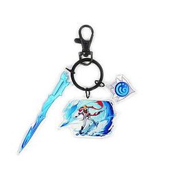 Anime Genshin Impact Acrylic Keychain Tartaglia Cosplay Acrylic Accessories Pendant Key Ring Game Fans Gift Official Merch