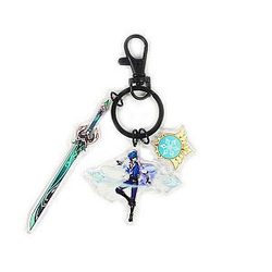 Anime Genshin Impact Acrylic Keychain Kaeya Cosplay Acrylic Accessories Pendant Key Ring Game Fans Gift Official Merch