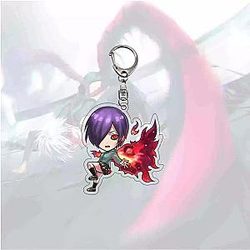 Anime Tokyo Ghoul Ken Kaneki Acrylic Key Figures Pendant Plated Silver Keychain AT2302 Official Merch