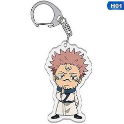 Chain Action Figure Cartoon Animated Cartoon Keychains Kaisen Acrylic Jujutsu Key Pendant AT2302 Official Merch