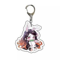 Demon Slayer Animated Version: Kimetsu No Yaiba Keychain Kawaii Anime Figures Acrylic AT2302 Official Merch