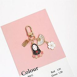 Japan Chihiro Lively Gold Color Keychain Ring For Women Keychains Exchange Car AT2302 Official Merch