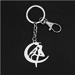 Keychain Pendant Necklace Usagi Animated Sailor Moon Keychain Silver Figure Tsukino AT2302 Official Merch