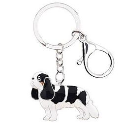 Metal Enamel Cavalier King Charles Spaniel Dog Key Chain Rings Animated AT2302 Official Merch