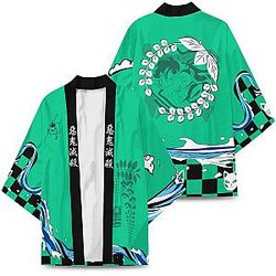 Demon Slayer Kimono - Dance of Fire and Water Kimono FDM3107