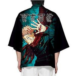 Jujutsu Kaisen Kimono - Anime Creative Harajuku Style 3D Printing Kimono