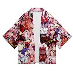 Darling In The Franxx Kimono - Multi Character 3D Japanese Fashion Summer Anime Kimono