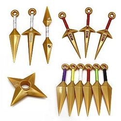 Anime Knives - Shuriken Kunai Naruto Anime Golden Weapon