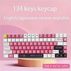 Evangelion Keyboard - Evangelion Unit 08 Theme 134 Keycaps For Mechanical Keyboard