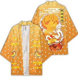 Demon Slayer Kimono - Zenitsu Kimono Otaku Merch  Clothes GOT1308