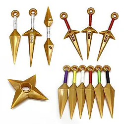 Naruto Anime Golden Shuriken Kunai Model Toys AL1707