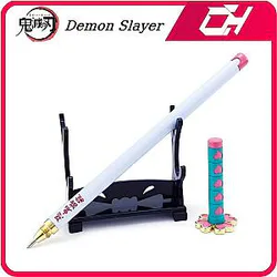 Demon Slayer Hashira Kanroji Mitsuri Pen Swords Nichirin Blade Anime Knife Weapon Model AL1707