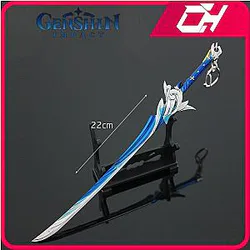 Genshin Impact 22cm Weapon Model Keychain Kamisato Ayato Replica Knife AL1707