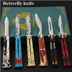 Demon Slayer Butterfly Knife Alloy Simulation Weapon Model Toy AL1707