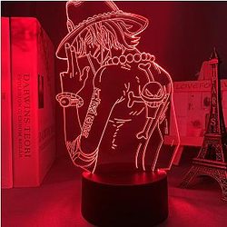 One Piece 3D lamp - PORTGAS D. ACE + Led Anime Lamp OTAKU0705