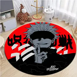 Popular anime HD Printed Round Carpet for Living Room Rugs Camping Picnic Mats Flannel Anti-Slip Rug Yoga Mat Gifts area rug