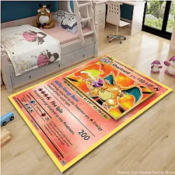 Japanese Anime Pokemon Card Pikachu Area Carpet for Living Room Home Decor Sofa Table Kids Rug Anti Slip Chair Lounge Floor Mat