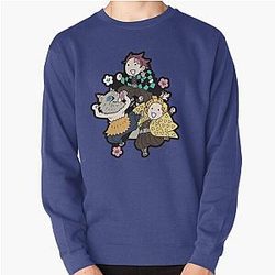 Demon Slayer Sweatshirts - Demon Slayer Chibis Pullover Sweatshirt RB2212